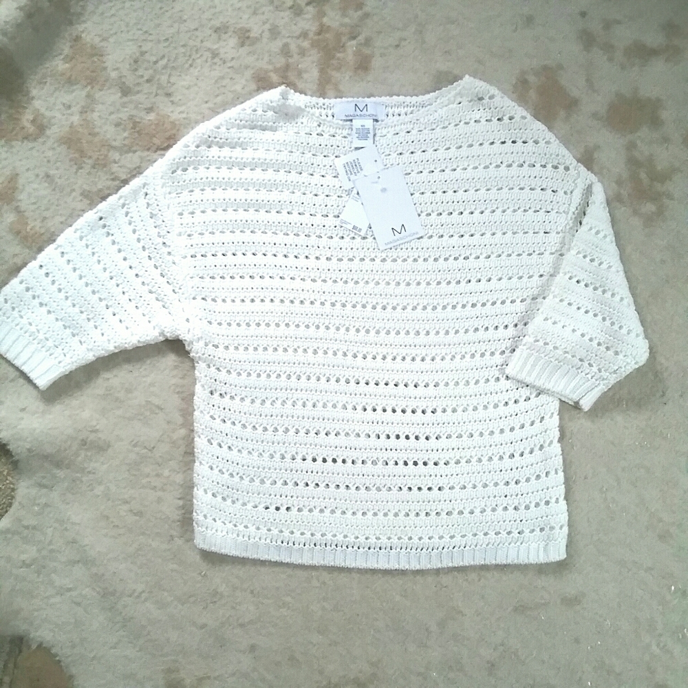 NWT MAGASCHONI | chunky knit ivory sweater | XS